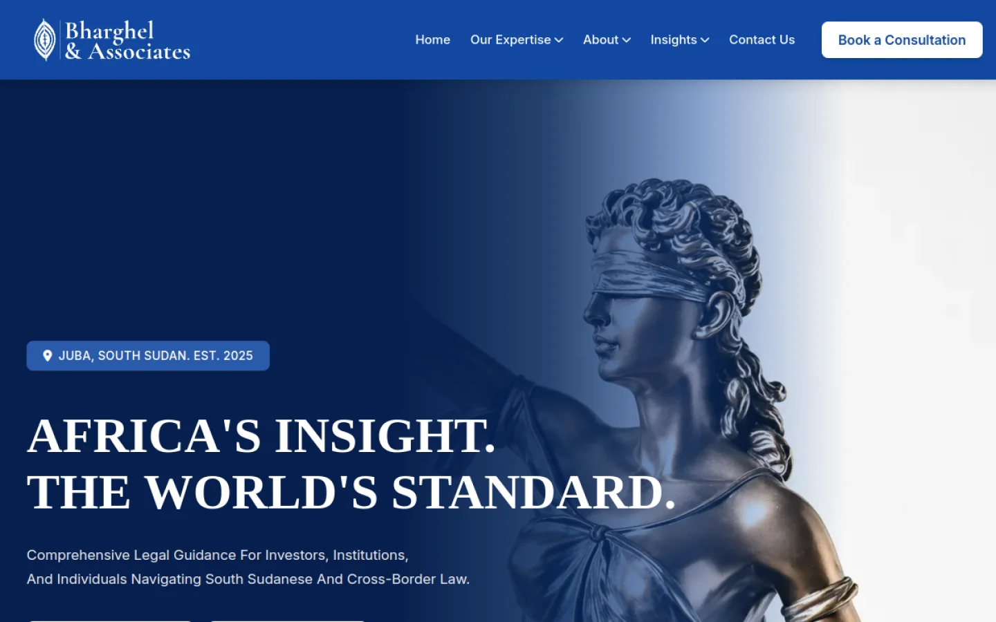 Bharghel & Associates homepage screenshot